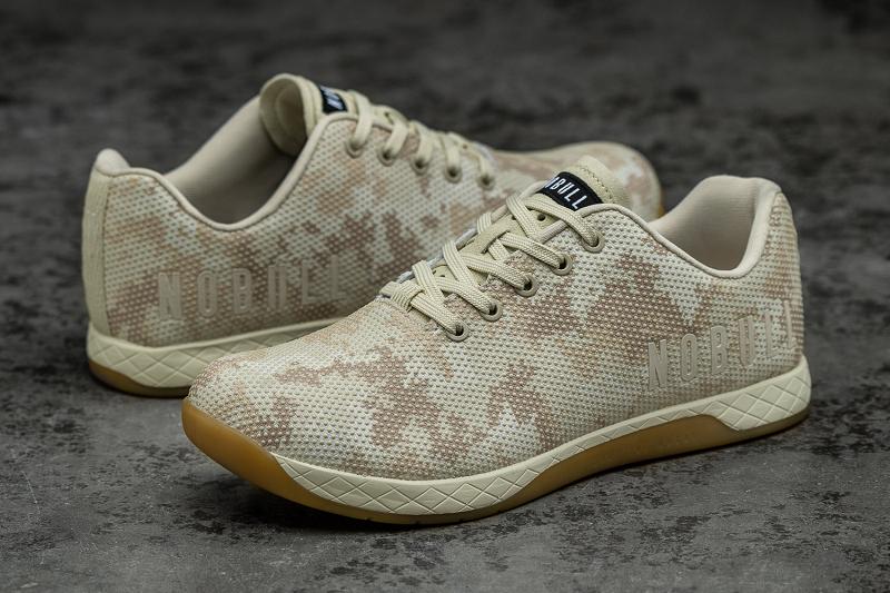 Brown Nobull Limestone Camo Women's Trainers | CA E1945B